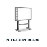 interaktiv Tafel Symbol. 3d Illustration von zurück zu Schule Sammlung. kreativ interaktiv Tafel 3d Symbol zum Netz Design, Vorlagen, Infografiken und Mehr vektor