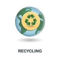 Recycling Symbol. 3d Illustration von Ökologie und Energie Sammlung. kreativ Recycling 3d Symbol zum Netz Design, Vorlagen, Infografiken und Mehr vektor