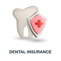 Dental Versicherung Symbol. 3d Illustration von Versicherung Sammlung. kreativ Dental Versicherung 3d Symbol zum Netz Design, Vorlagen, Infografiken und Mehr vektor