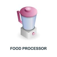 Essen Prozessor Symbol. 3d Illustration von Küche liefert Sammlung. kreativ Essen Prozessor 3d Symbol zum Netz Design, Vorlagen, Infografiken und Mehr vektor