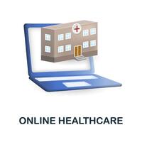 online Gesundheitswesen Symbol. 3d Illustration von Clever Stadt Sammlung. kreativ online Gesundheitswesen 3d Symbol zum Netz Design, Vorlagen, Infografiken und Mehr vektor