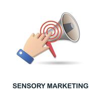 sensorisch Marketing Symbol. 3d Illustration von Neuromarketing Sammlung. kreativ sensorisch Marketing 3d Symbol zum Netz Design, Vorlagen, Infografiken und Mehr vektor