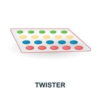 Twister Symbol. 3d Illustration von Tabelle Spiele Sammlung. kreativ Twister 3d Symbol zum Netz Design, Vorlagen, Infografiken und Mehr vektor