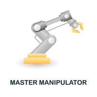 bemästra manipulator ikon. 3d illustration från konstruktion instrument samling. kreativ bemästra manipulator 3d ikon för webb design, mallar, infographics och Mer vektor