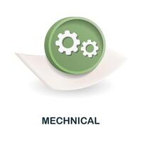 mekaniska ikon. 3d illustration från teknik samling. kreativ mekaniska 3d ikon för webb design, mallar, infographics och Mer vektor