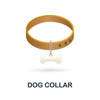 Hund Halsband Symbol. 3d Illustration von Zuhause Haustiere Sammlung. kreativ Hund Halsband 3d Symbol zum Netz Design, Vorlagen, Infografiken und Mehr vektor