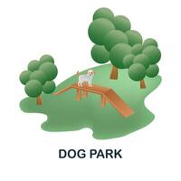 Hund Park Symbol. 3d Illustration von Zuhause Haustiere Sammlung. kreativ Hund Park 3d Symbol zum Netz Design, Vorlagen, Infografiken und Mehr vektor