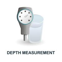 Tiefe Messung Symbol. 3d Illustration von Messung Sammlung. kreativ Tiefe Messung 3d Symbol zum Netz Design, Vorlagen, Infografiken und Mehr vektor