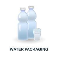 Wasser Verpackung Symbol. 3d Illustration von Essen Markt Sammlung. kreativ Wasser Verpackung 3d Symbol zum Netz Design, Vorlagen, Infografiken und Mehr vektor