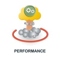 prestanda ikon. 3d illustration från prestanda samling. kreativ prestanda 3d ikon för webb design, mallar, infographics och Mer vektor