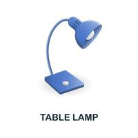 Tabelle Lampe Symbol. 3d Illustration von Arbeit Platz Sammlung. kreativ Tabelle Lampe 3d Symbol zum Netz Design, Vorlagen, Infografiken und Mehr vektor