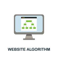 Webseite Algorithmus Symbol. einfach Element von Geschäft Wachstum Sammlung. kreativ Webseite Algorithmus Symbol zum Netz Design, Vorlagen, Infografiken und Mehr vektor