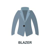 blazer platt ikon. Färg enkel element från kläder samling. kreativ blazer ikon för webb design, mallar, infographics och Mer vektor
