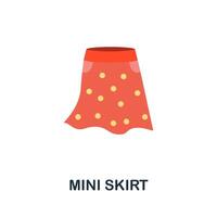 mini kjol platt ikon. Färg enkel element från kläder samling. kreativ mini kjol ikon för webb design, mallar, infographics och Mer vektor