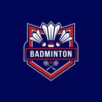 Badminton Logo Abzeichen Vorlage vektor