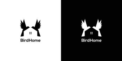 enkel och attraktiv design med logotyp för fågelholkar vektor