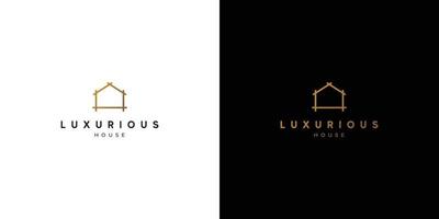 luxuriöses und elegantes Logo-Design für Zuhause vektor