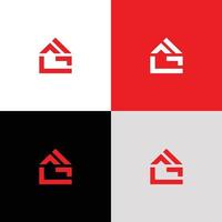 ein modernes und cooles Immobilien-Logo-Design mit den Initialen fg vektor