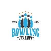 bowling logotyp design vektor