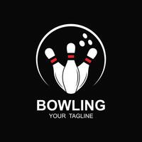 bowling logotyp design vektor
