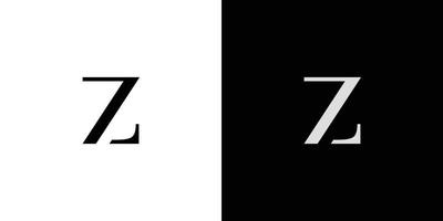 unik och modern logotypdesign med 7 z initialer vektor