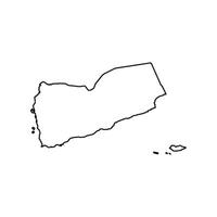 Jemen Karte Symbol vektor