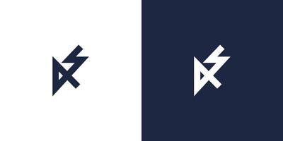 stark och modern bokstav som initialer logotypdesign vektor