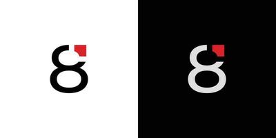 einfaches und modernes Logo-Design der Nummer 8