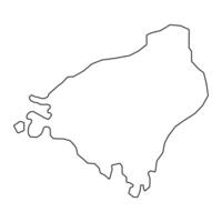 paita Kommune Karte, administrative Aufteilung von Neu Kaledonien. Illustration. vektor
