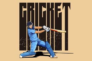 cricket idrottare spelare illustration design vektor