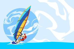 segling idrottare design illustration konst vektor