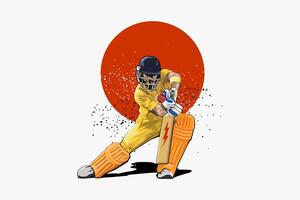 Kricket Athlet Spieler Illustration Design vektor