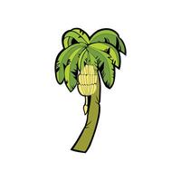 banan träd ikon isolerat på vit bakgrund för din webb och mobil app design, banan träd logotyp begrepp. natur och växt design illustration element vektor
