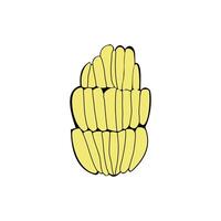 Illustration von ein Gelb Banane Frucht. Bananen Das sind bereit zu Sein gepflückt. Illustration Elemente von Natur und Früchte vektor