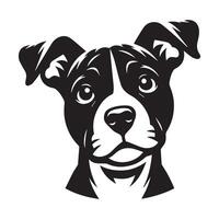 amstaff Hund - - ein neugierig amerikanisch Staffordshire Terrier Hund Gesicht Illustration vektor