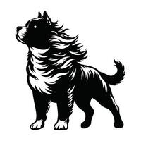 amstaff Hund - - edel amstaff mit Wind gekräuselt Pelz Illustration vektor