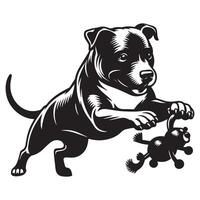 spielerisch zuschlagen Staffordshire Stier Terrier Illustration vektor