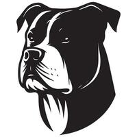 amstaff hund - en akter amerikan Staffordshire terrier hund ansikte illustration vektor