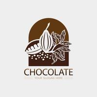 Schokolade und Kakao Logo Symbol Design Illustration vektor