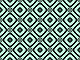 nahtlos modern stilvoll Textur und Muster. schwarz wiederholen geometrisch Fliesen mit gepunktet Rhombus auf ein türkis Hintergrund. Illustration. vektor