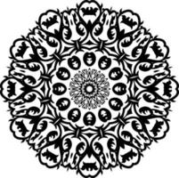 mandalas målarbok sidor, dekorativ rund prydnad i blomform, orientalisk vektor, anti-stress terapimönster, väv designelement, yoga logotyper vektor