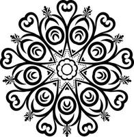 mandalas målarbok sidor, dekorativ rund prydnad i blomform, orientalisk vektor, anti-stress terapimönster, väv designelement, yoga logotyper vektor