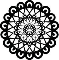 mandalas målarbok sidor, dekorativ rund prydnad i blomform, orientalisk vektor, anti-stress terapimönster, väv designelement, yoga logotyper vektor