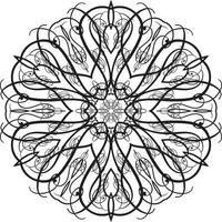 mandalas målarbok sidor, dekorativ rund prydnad i blomform, orientalisk vektor, anti-stress terapimönster, väv designelement, yoga logotyper vektor