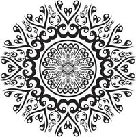 mandalas målarbok sidor, dekorativ rund prydnad i blomform, orientalisk vektor, anti-stress terapimönster, väv designelement, yoga logotyper vektor