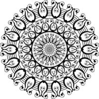 mandalas målarbok sidor, dekorativ rund prydnad i blomform, orientalisk vektor, anti-stress terapimönster, väv designelement, yoga logotyper vektor