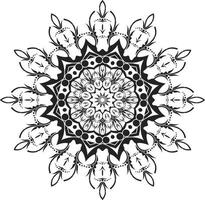 mandalas målarbok sidor, dekorativ rund prydnad i blomform, orientalisk vektor, anti-stress terapimönster, väv designelement, yoga logotyper vektor