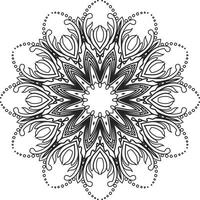 Mandalas-Malbuchseiten, dekoratives rundes Ornament in Blumenform, orientalischer Vektor, Anti-Stress-Therapiemuster, Webdesignelemente, Yoga-Logos-Vektor vektor