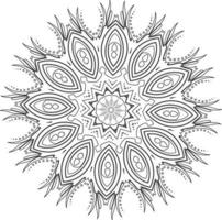 Mandalas-Malbuchseiten, dekoratives rundes Ornament in Blumenform, orientalischer Vektor, Anti-Stress-Therapiemuster, Webdesignelemente, Yoga-Logos-Vektor vektor