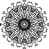 mandalas målarbok sidor, dekorativ rund prydnad i blomform, orientalisk vektor, anti-stress terapimönster, väv designelement, yoga logotyper vektor